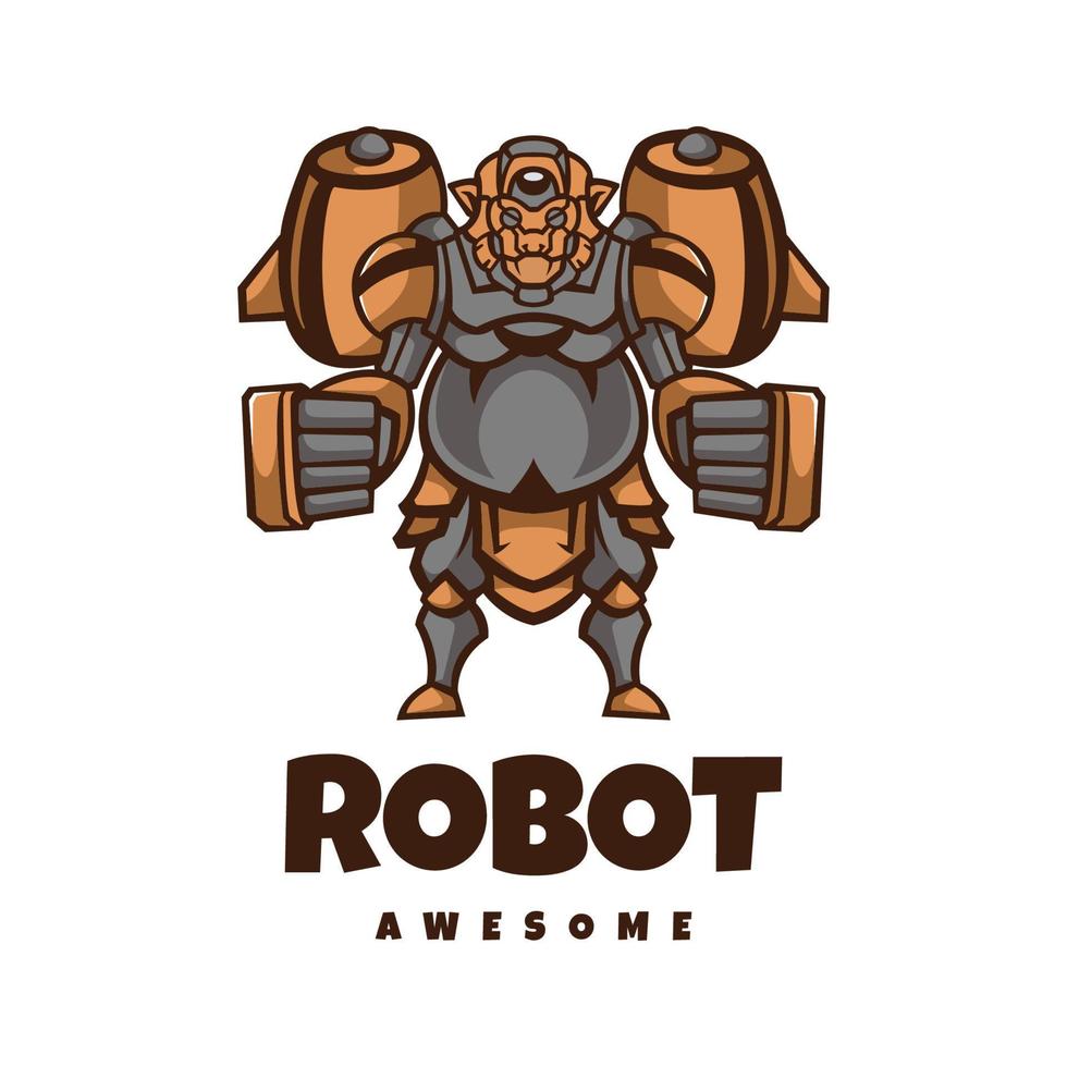 Illustrationsvektorgrafik des Roboters, gut für Logodesign vektor
