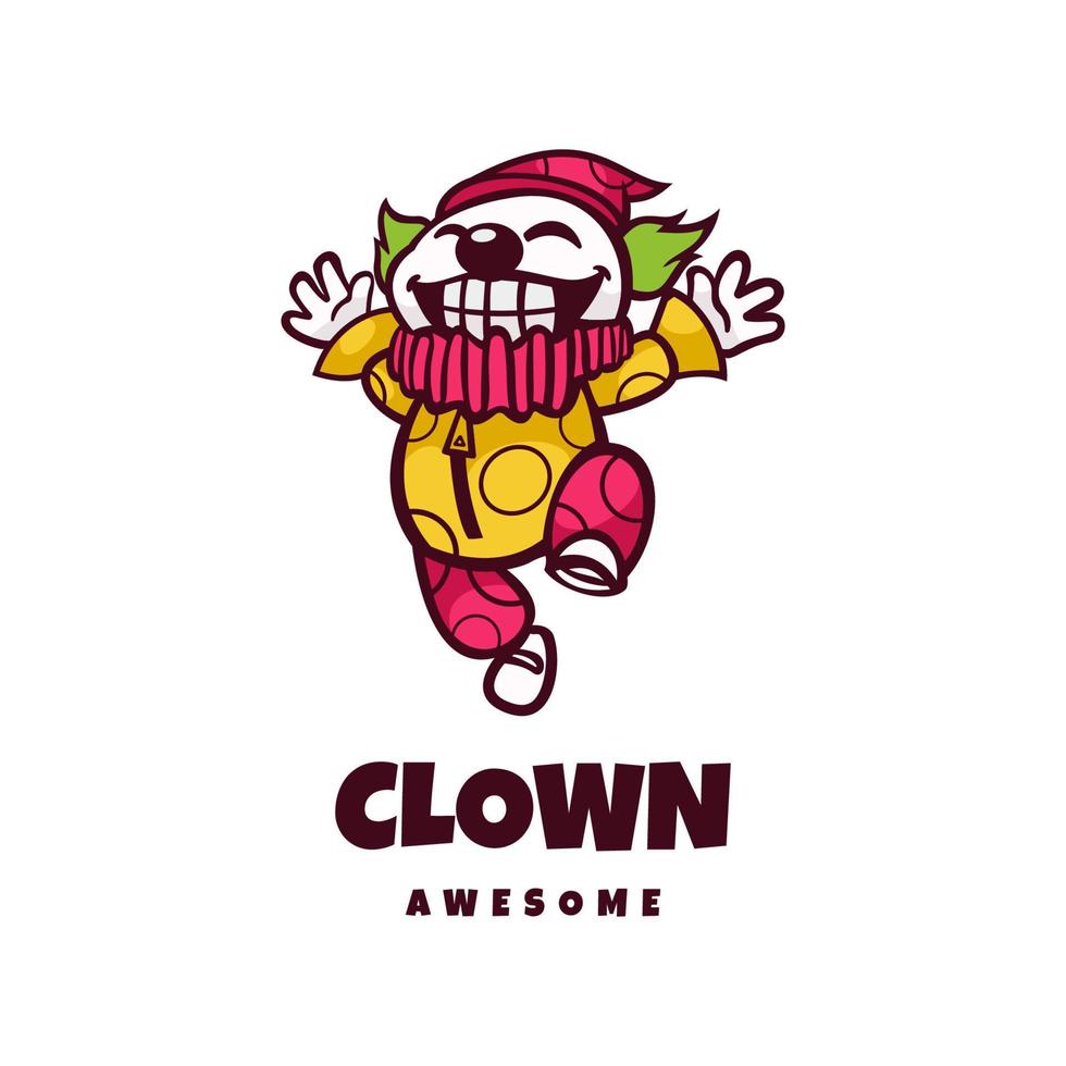 Illustrationsvektorgrafik des Clowns, gut für Logodesign vektor