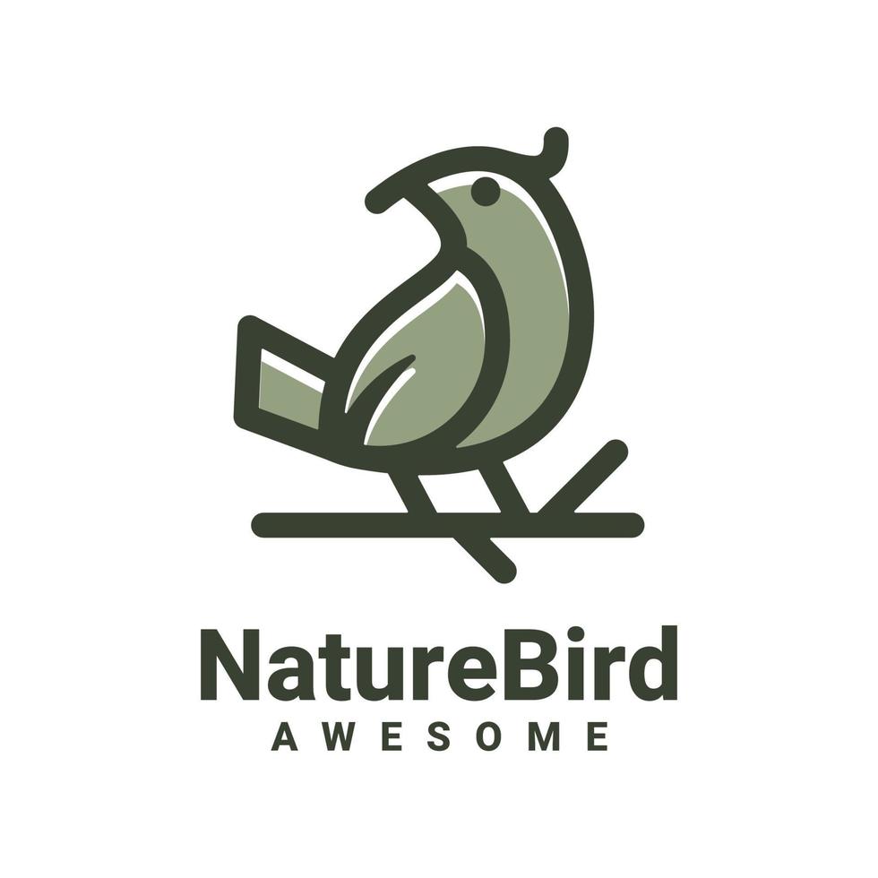 Illustrationsvektorgrafik des Naturvogels, gut für Logodesign vektor