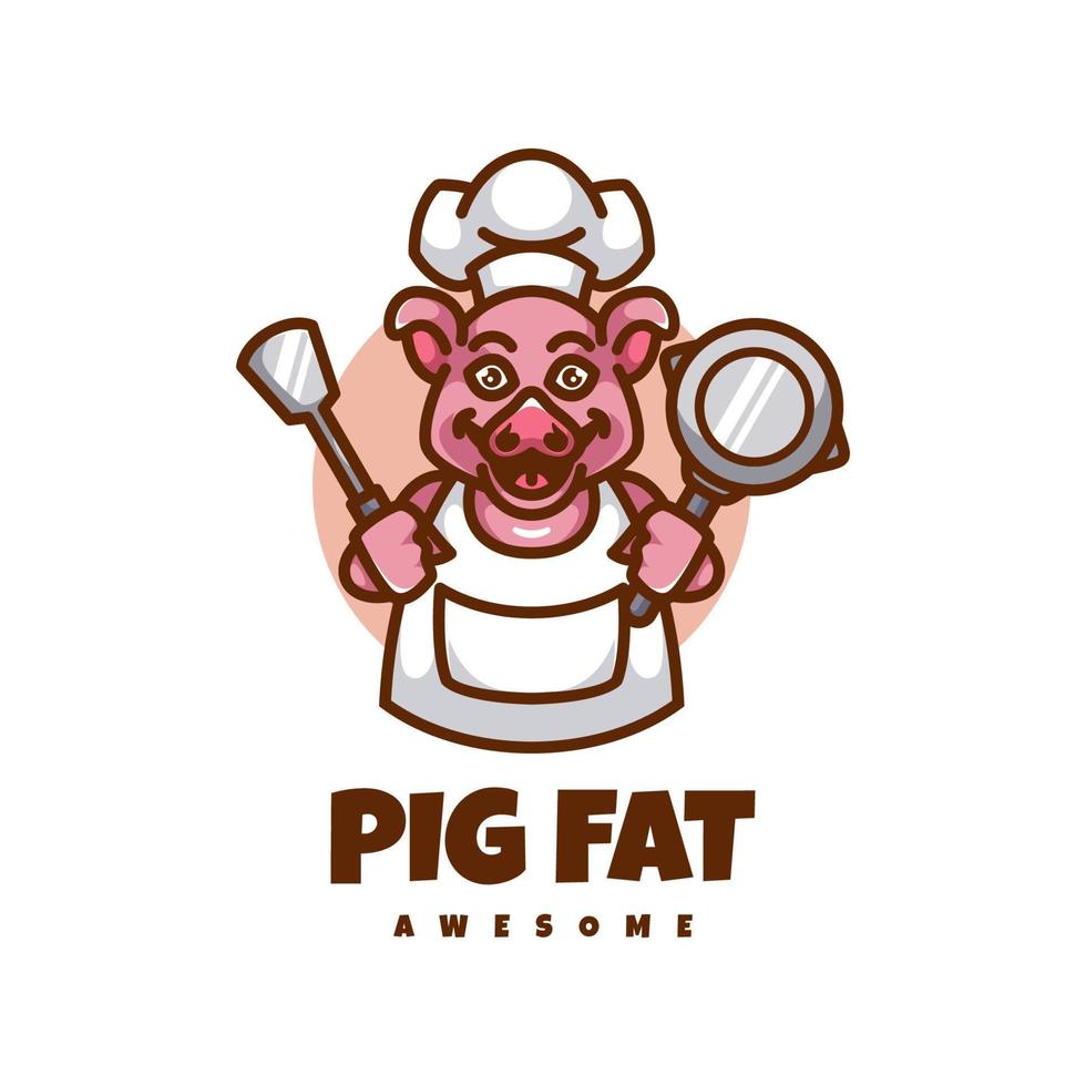 Illustrationsvektorgrafik von Schweinefett, gut für Logodesign vektor