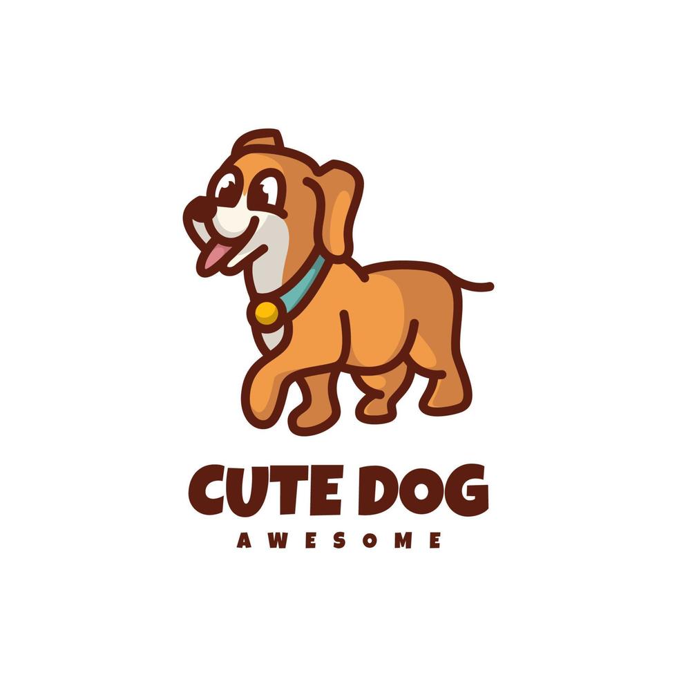 illustration vektorgrafik av söt hund, bra för logotypdesign vektor