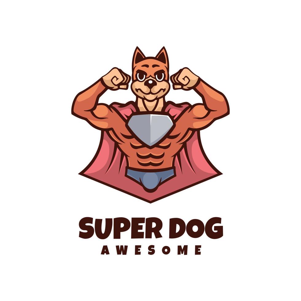 Illustrationsvektorgrafik des Superhundes, gut für Logodesign vektor