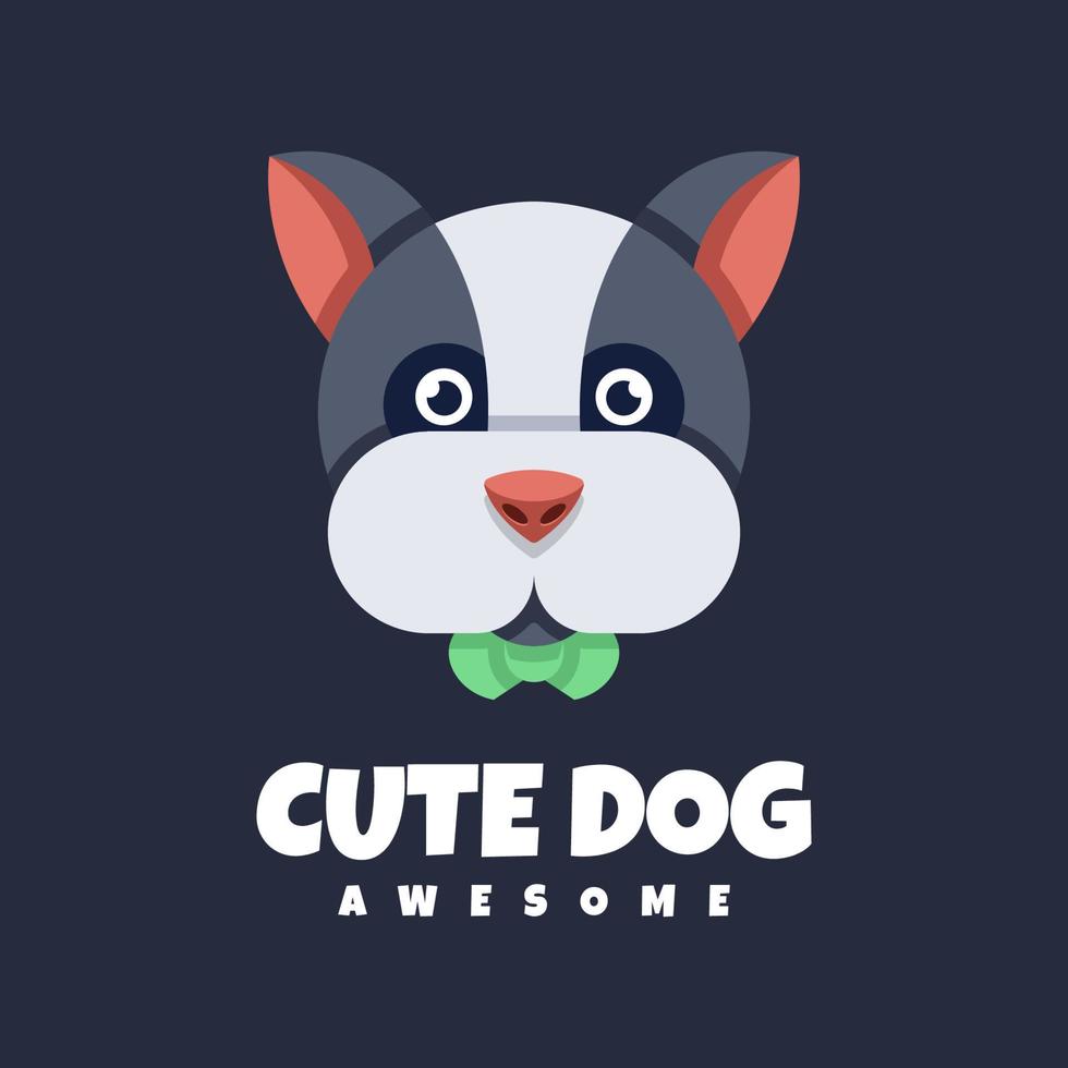 Illustrationsvektorgrafik des netten Hundes, gut für Logodesign vektor