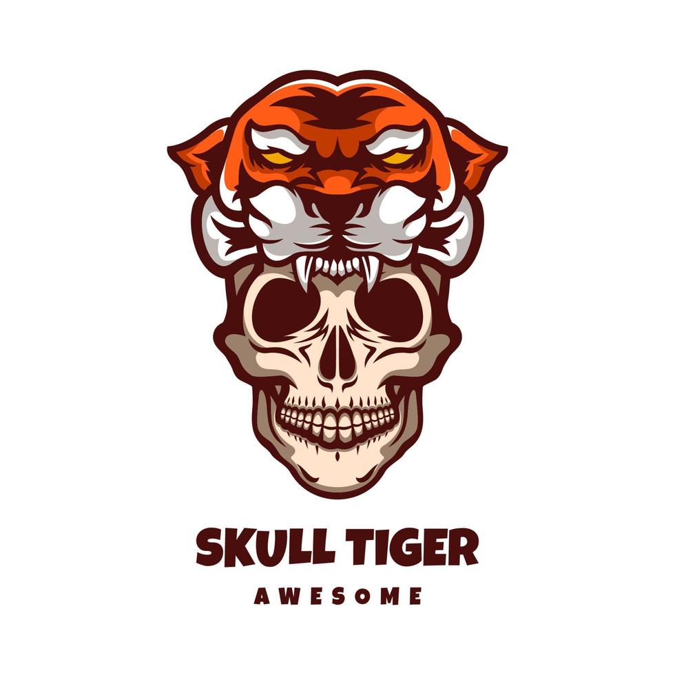 illustration vektorgrafik av skallen tiger, bra för logotyp design vektor