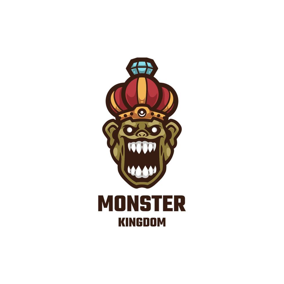 Illustrationsvektorgrafik des Monsterkönigreichs, gut für Logodesign vektor