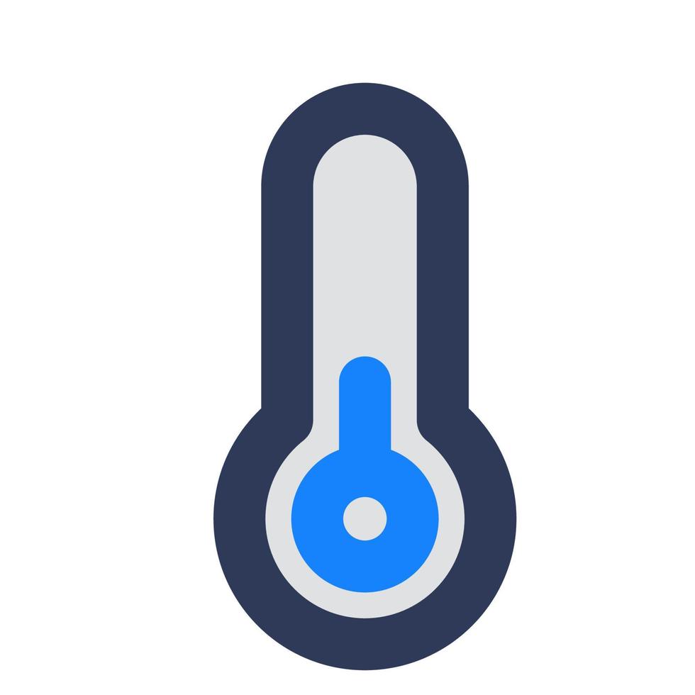 Niedrige Temperatur mit schattiertem Symbol vektor