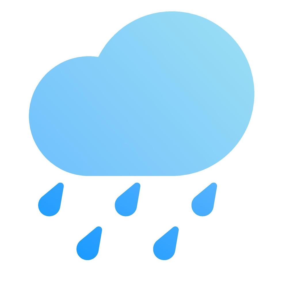 regnperiod med platt ikon vektor
