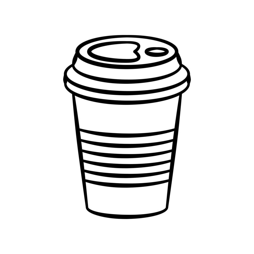 eine Tasse heißen Kaffee-Symbol vektor