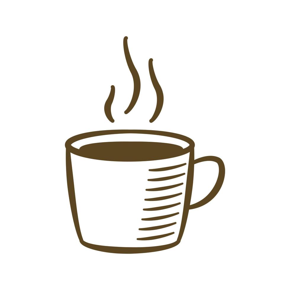 eine Tasse heißen Kaffee-Vektor vektor