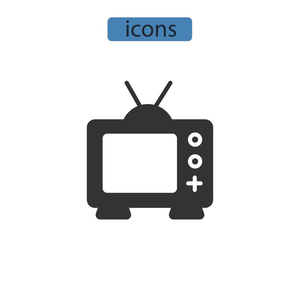 TV-ikoner symbol vektorelement för infographic webben vektor