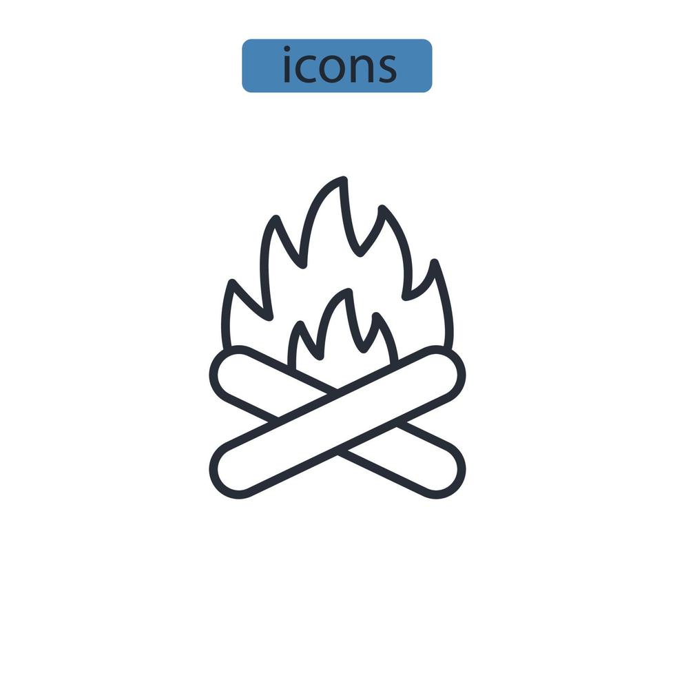 Kaminikonen symbolen Vektorelemente für infographic Web vektor