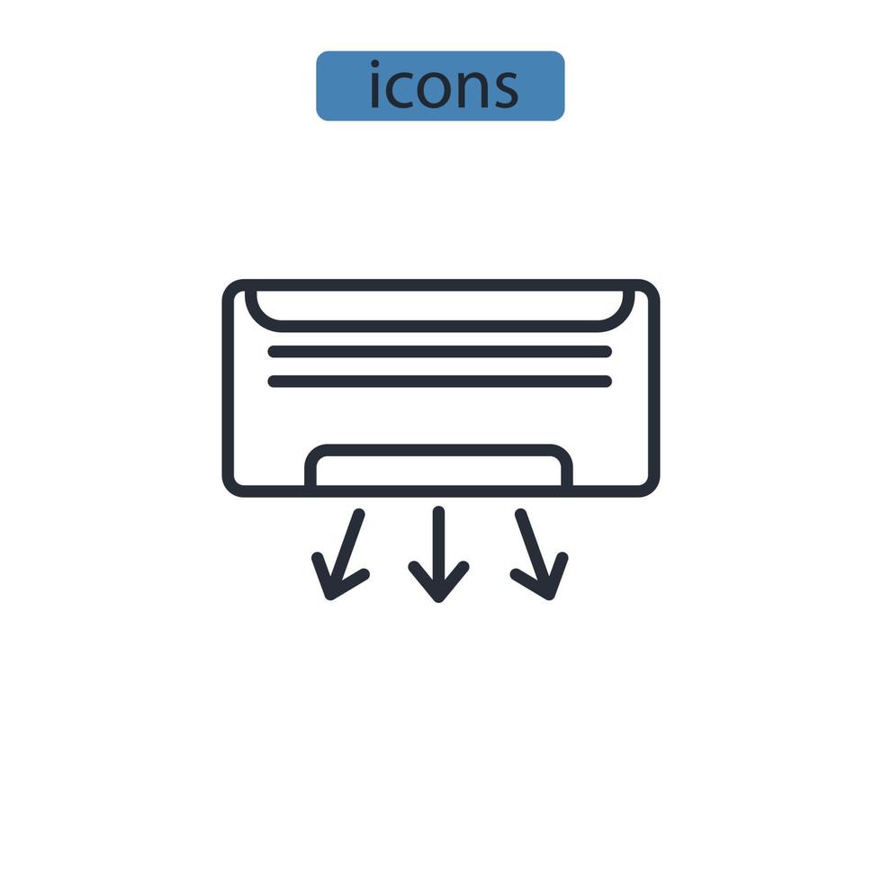 luftkonditionering ikoner symbol vektor element för infographic webben