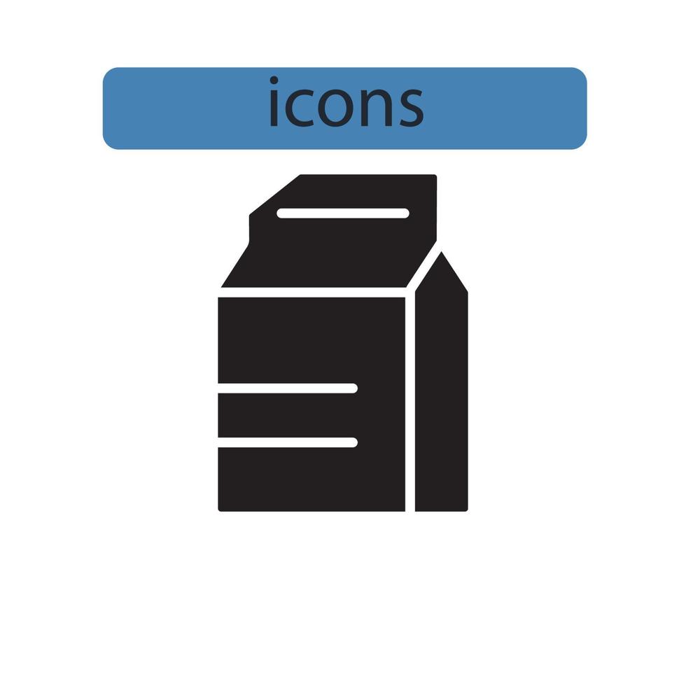 mejeri ikoner symbol vektor element för infographic webben