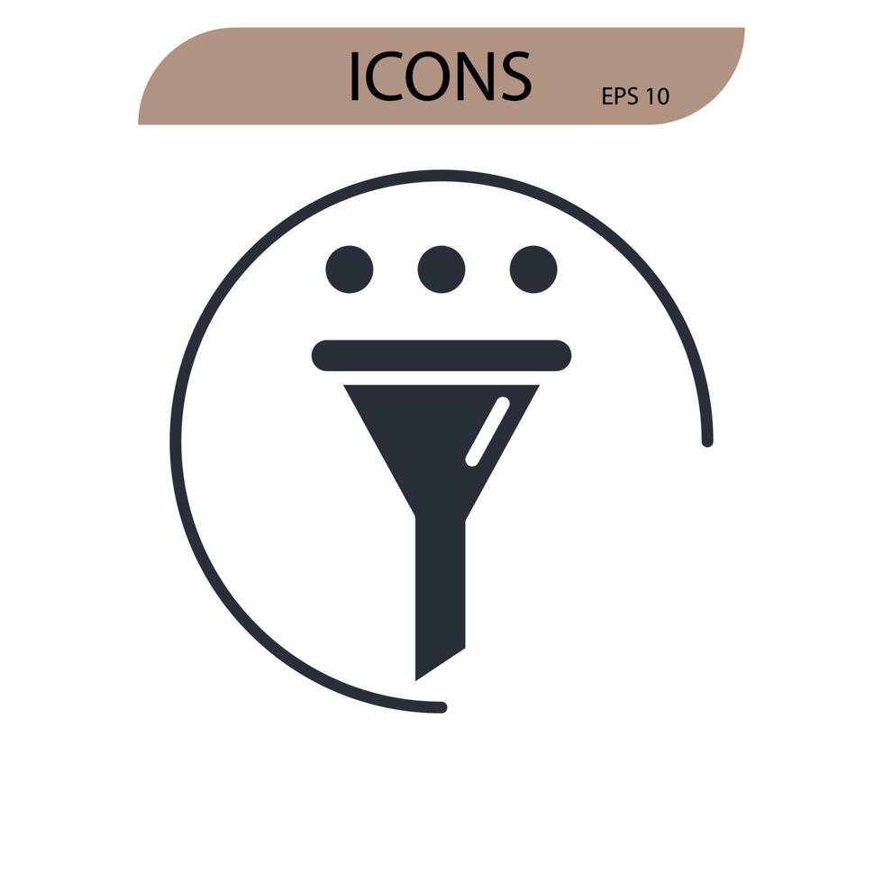 Marketing-Icons symbolen Vektorelemente für das Infografik-Web vektor