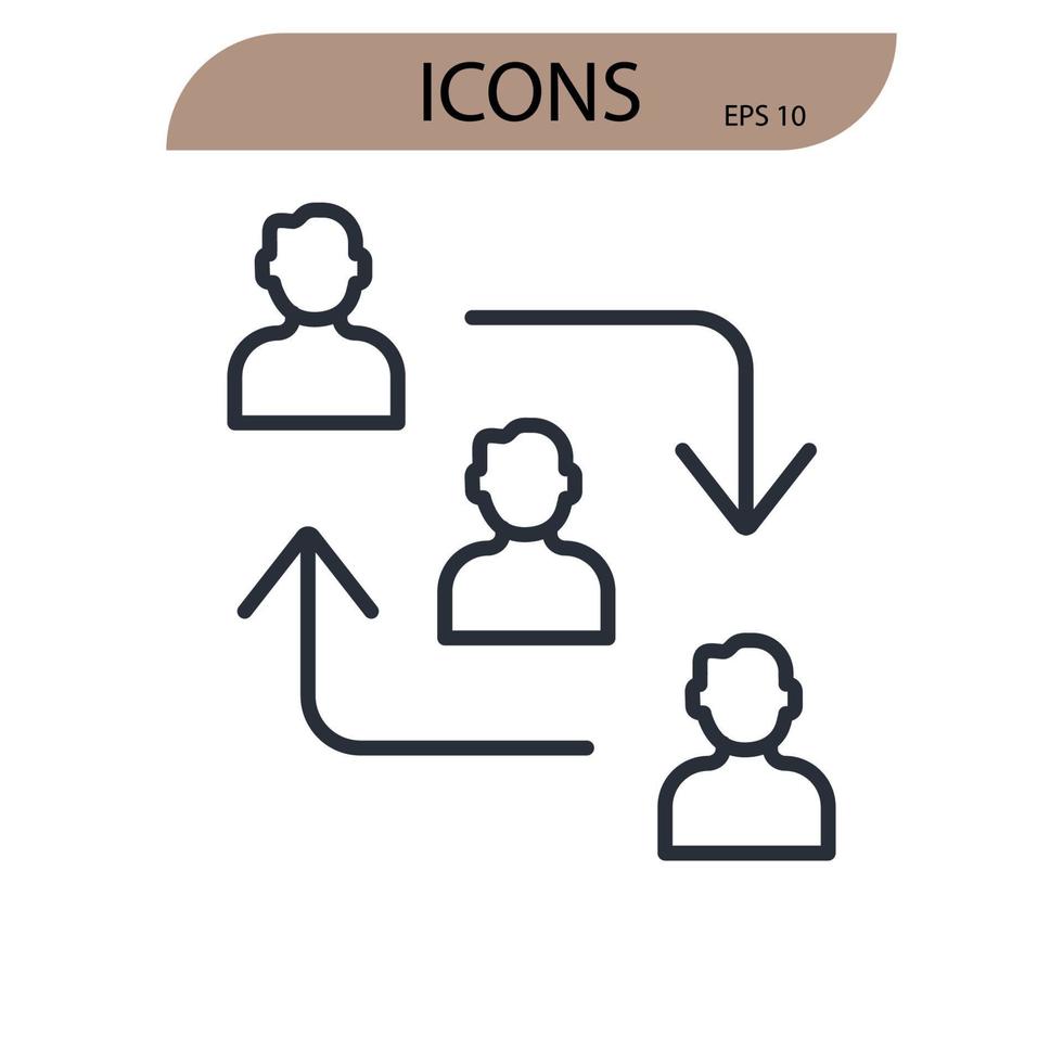 interne Rekrutierungssymbole symbolisieren Vektorelemente für das Infografik-Web vektor