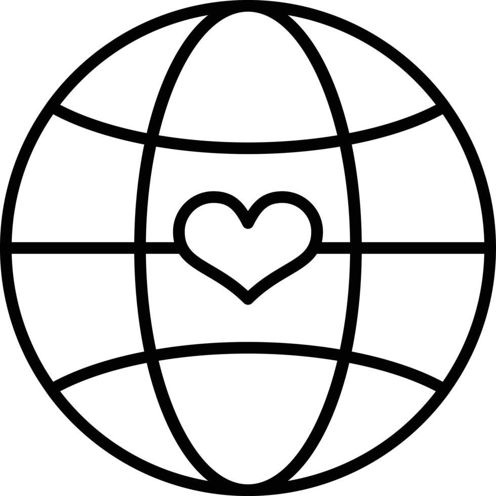Globus-Gliederungssymbol vektor