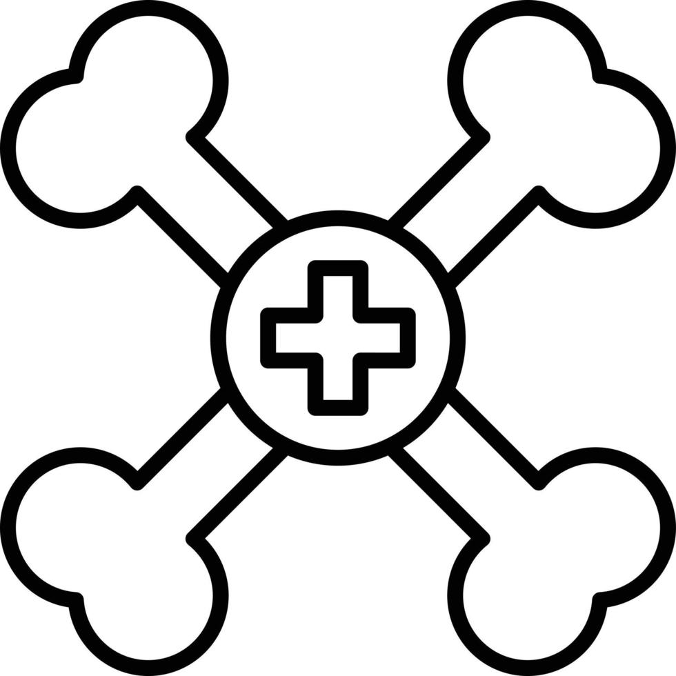 Knochen-Umriss-Symbol vektor