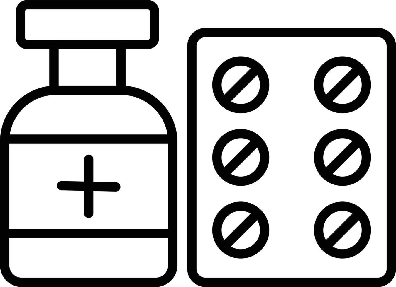 Symbol für die Umrisse von Medikamenten vektor