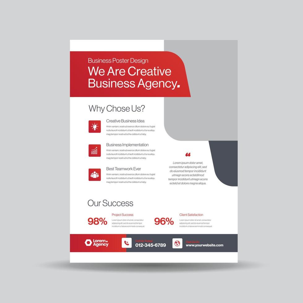 Corporate Business Poster Design, Business Banner Design, Firmeninfo-Poster vektor