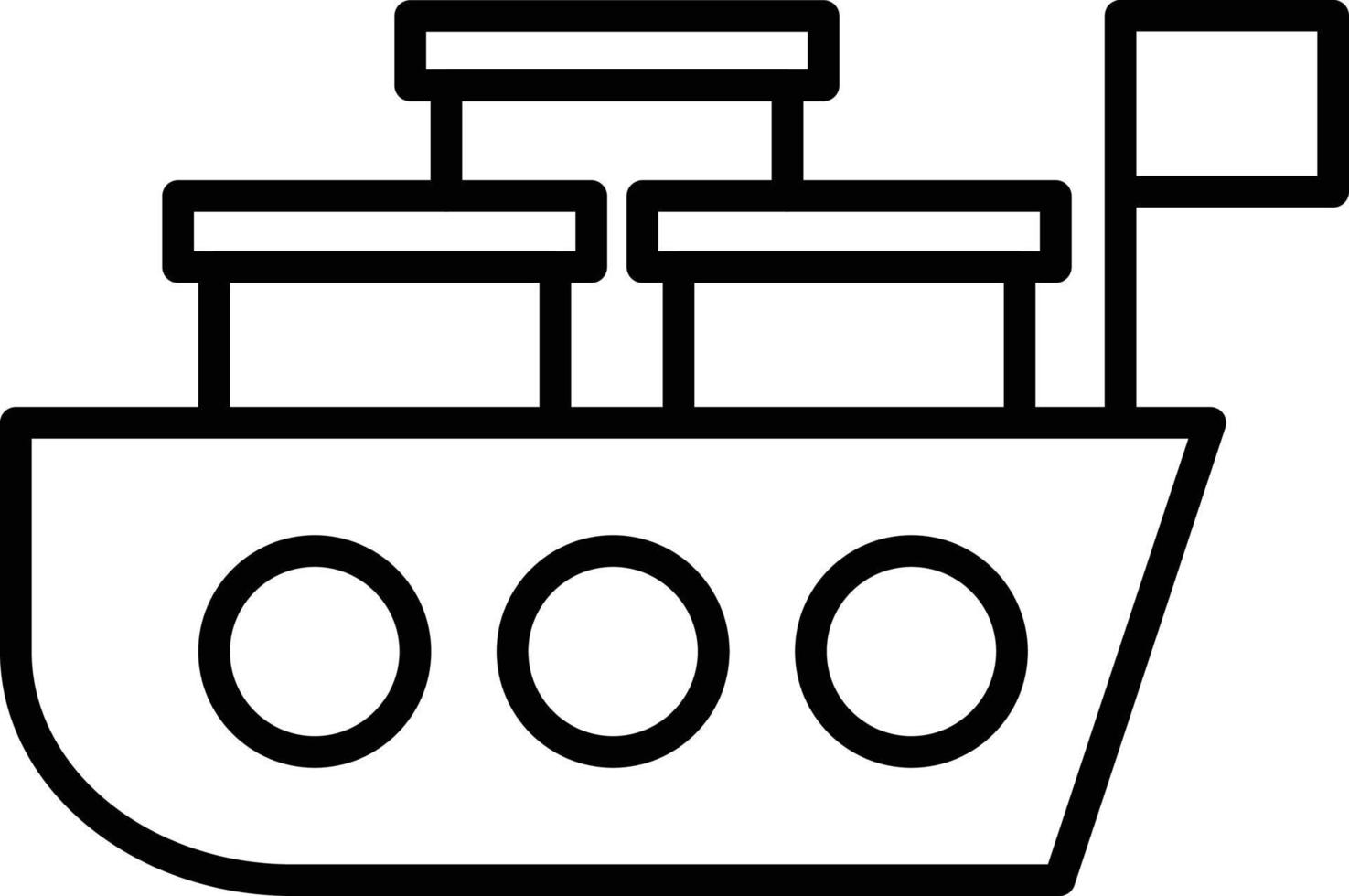 Gliederungssymbol für Schiffsmakler vektor