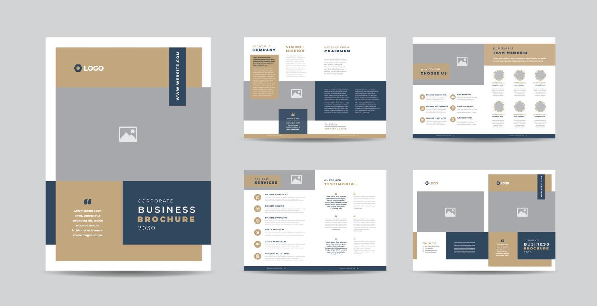 Corporate Business Broschüre Design oder Jahresbericht und Firmenprofil oder Designvorlage für Broschüren und Kataloge vektor