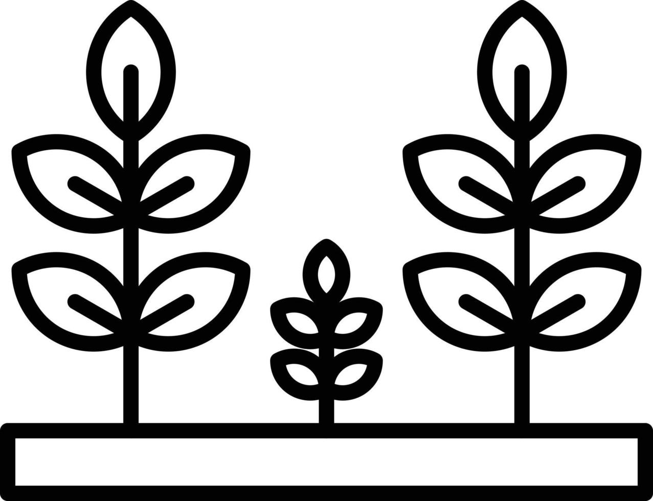 Plantagenumriss-Symbol vektor