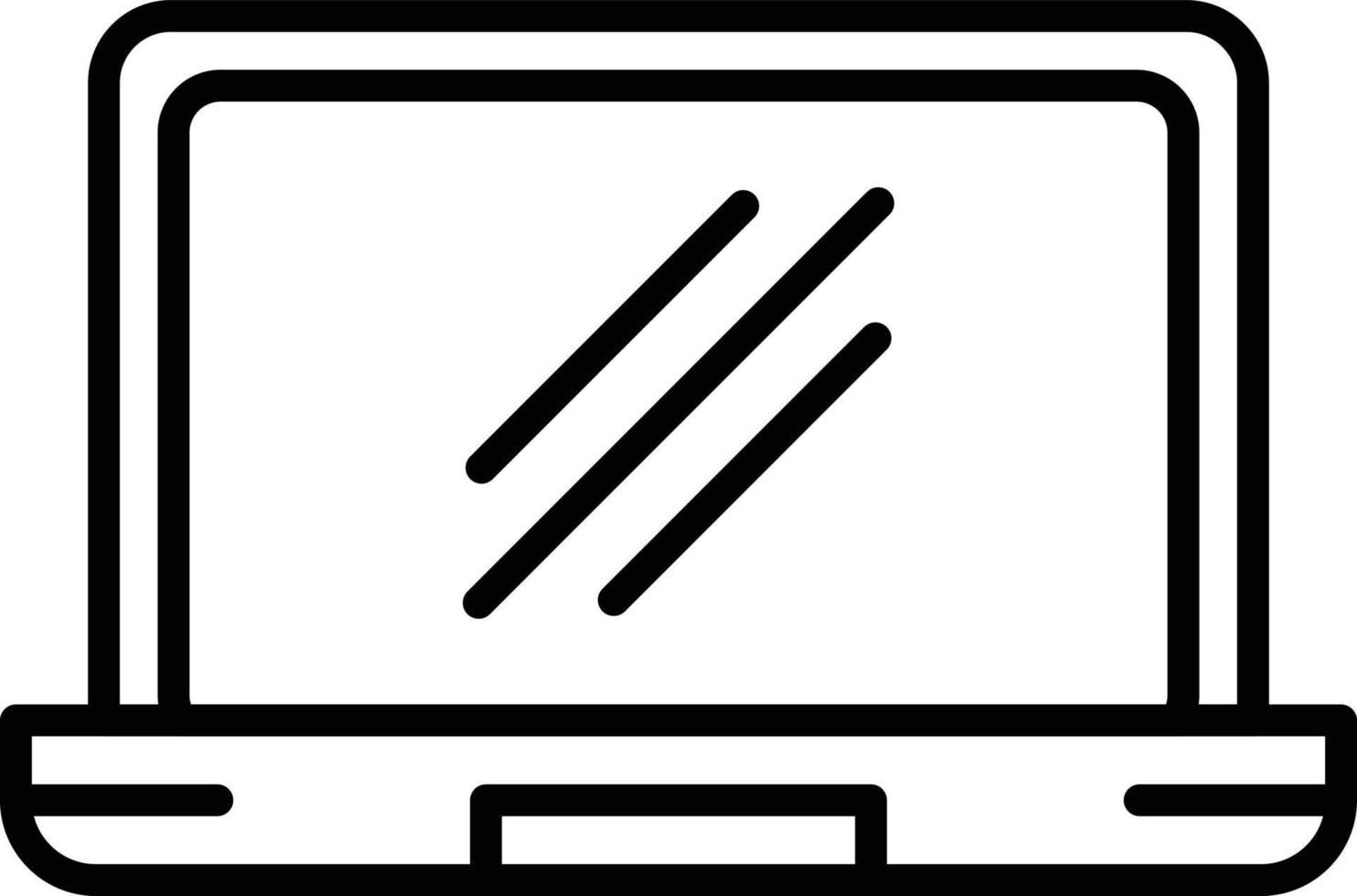 Laptop-Umrisssymbol vektor