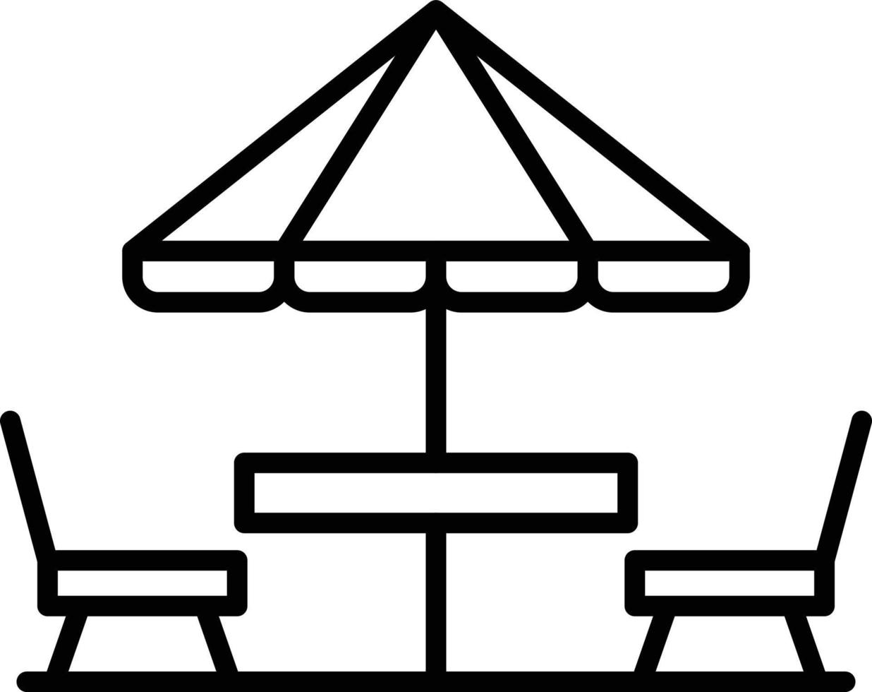 Symbol für die Umrisse der Terrasse vektor