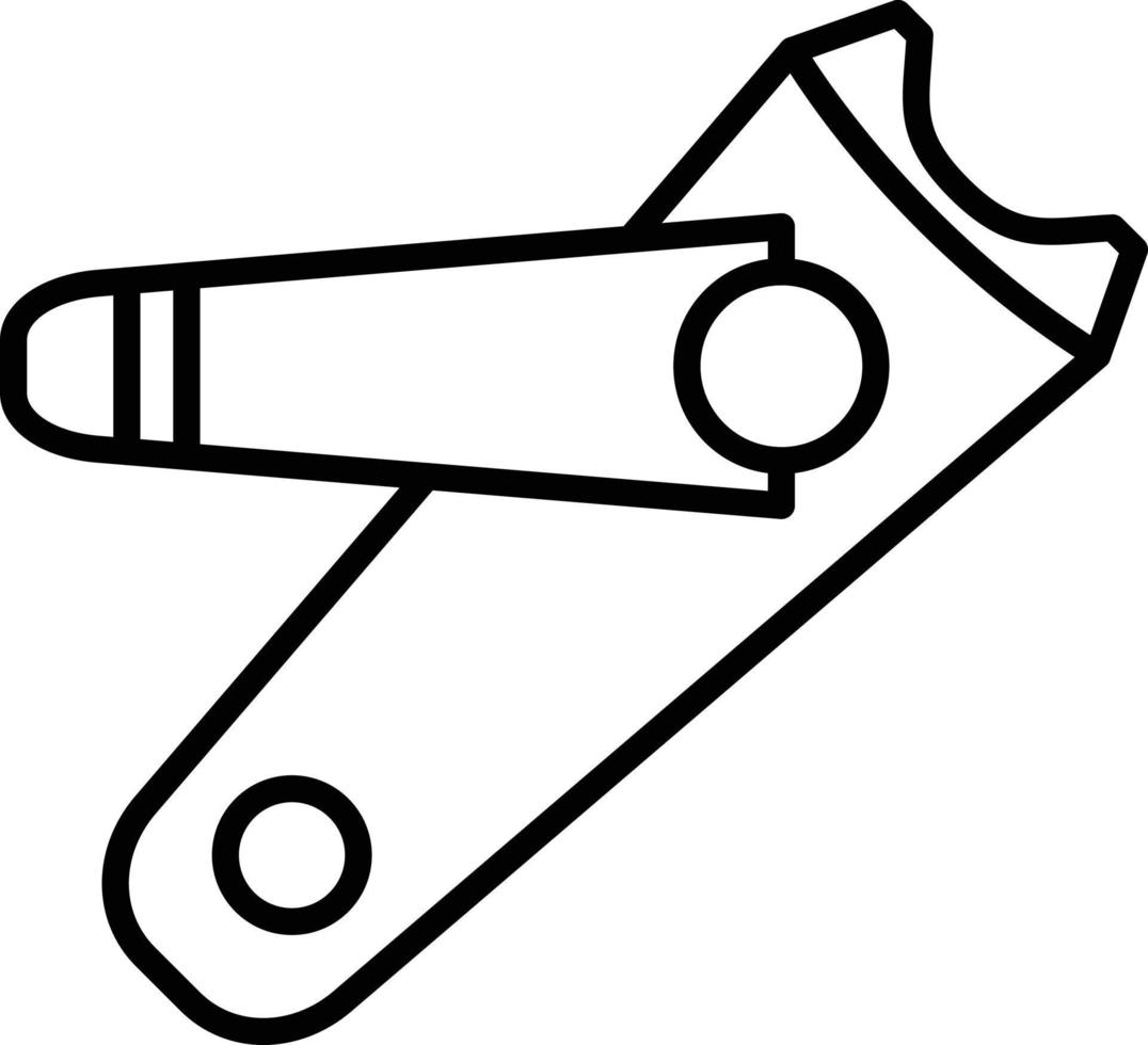 Umrisssymbol für Nagelknipser vektor