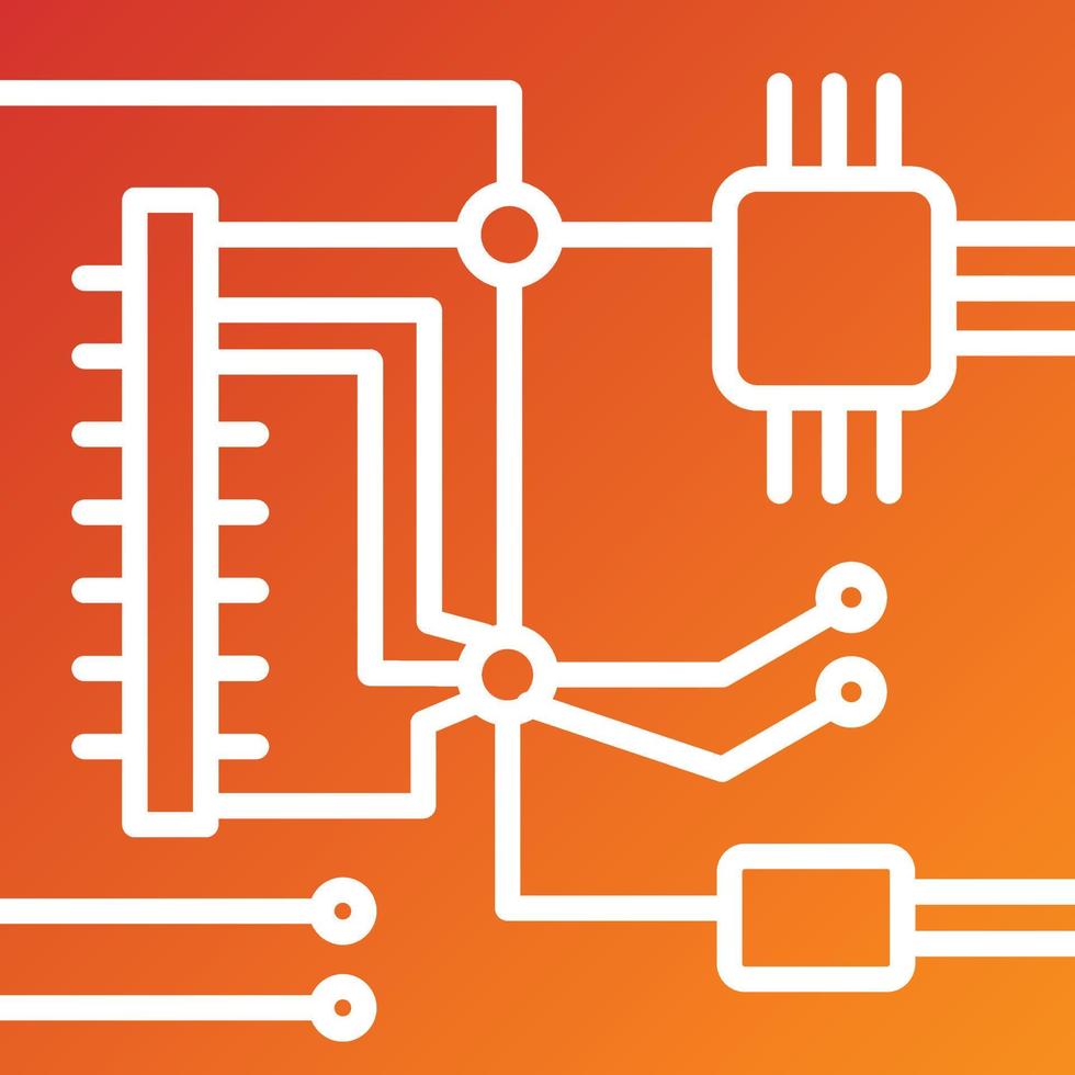 PCB styrelse ikon stil vektor