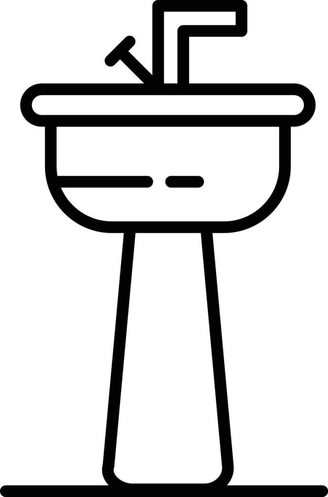 Becken-Umriss-Symbol vektor