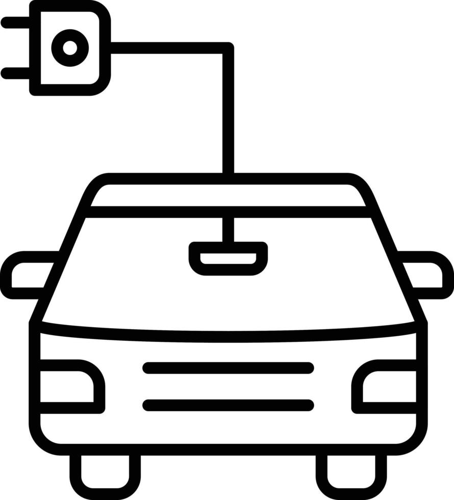 Umrisssymbol für Elektroautos vektor