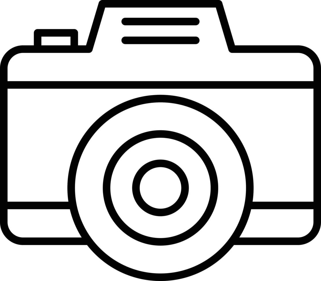 Umrisssymbol der Fotokamera vektor