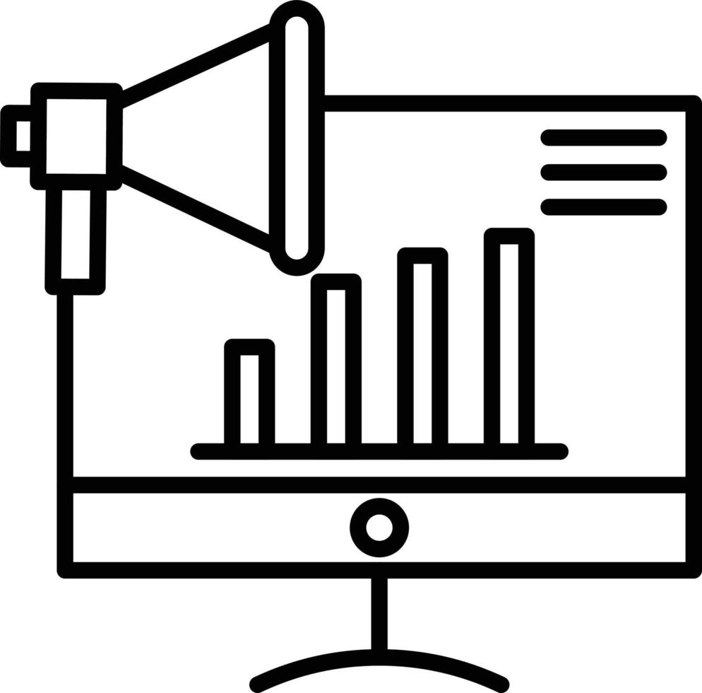 online marknadsföring disposition ikon vektor