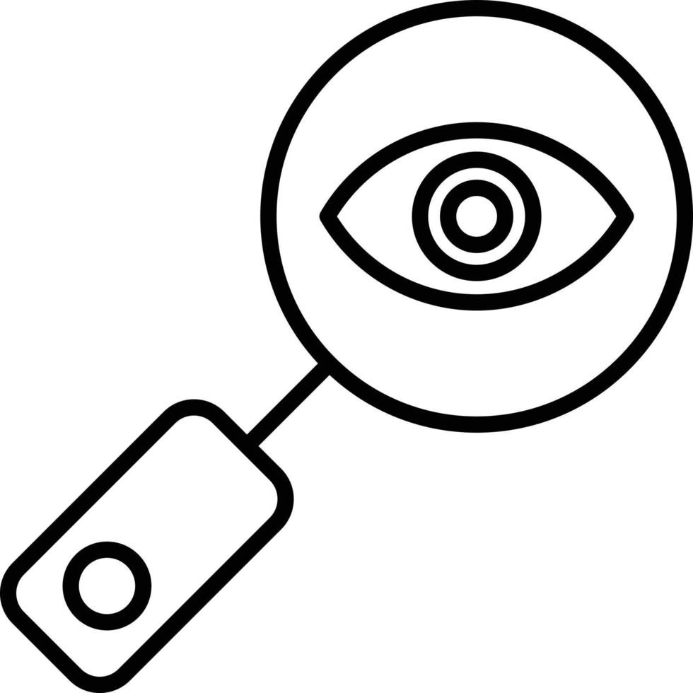 Symbol für den Umriss des Augentests vektor