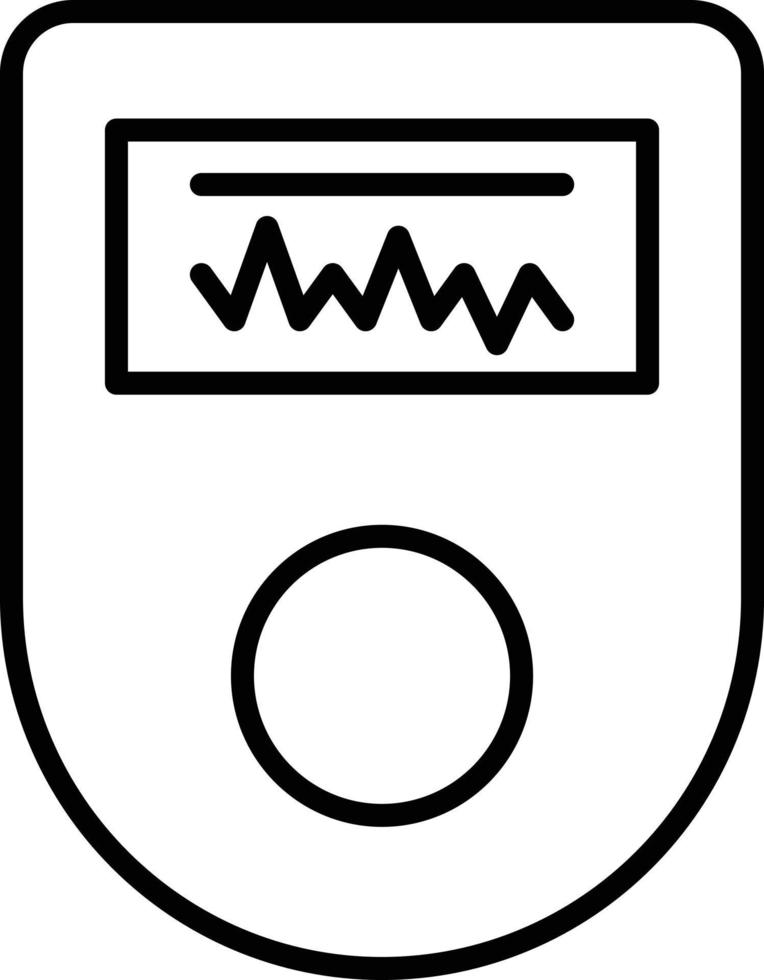 Umrisssymbol für Pulsoximeter vektor