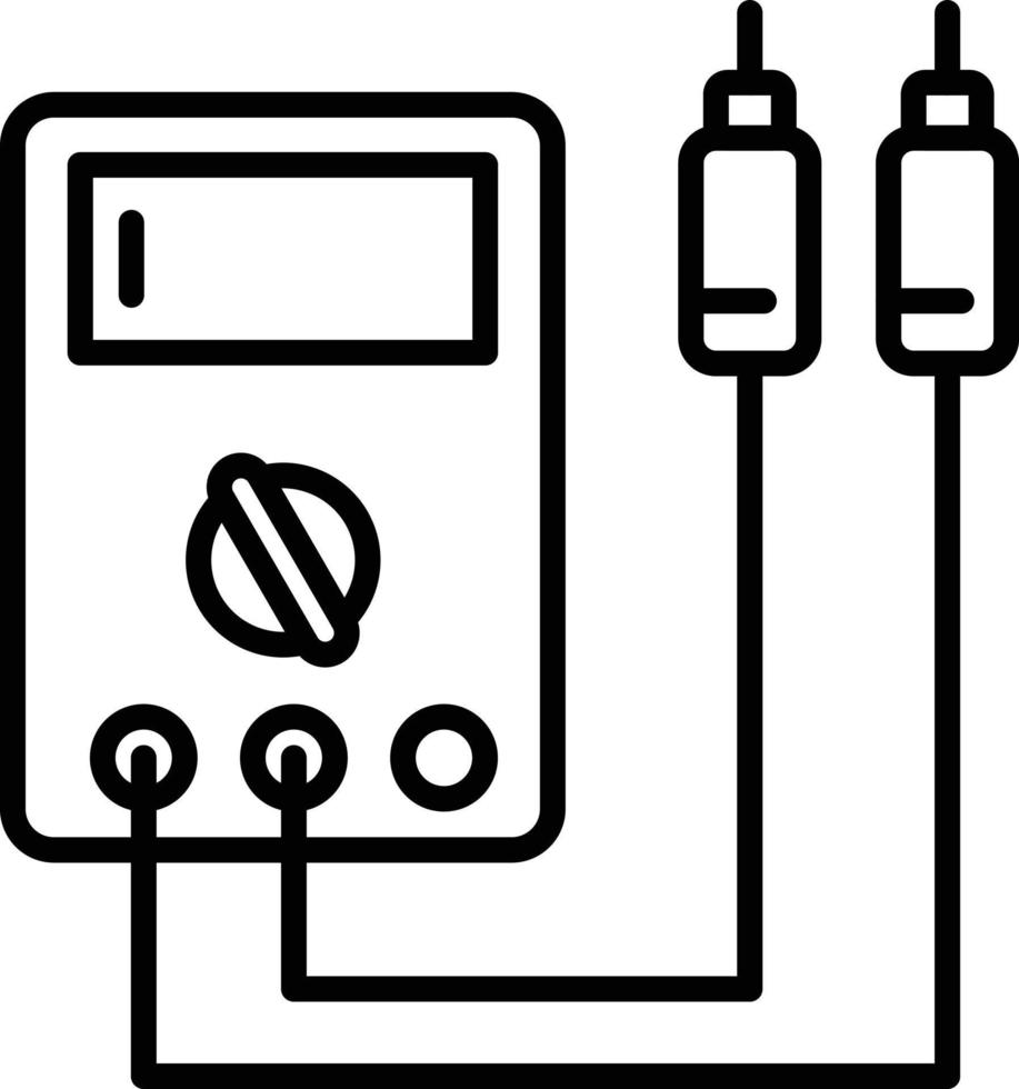 Voltmeter-Umrisssymbol vektor