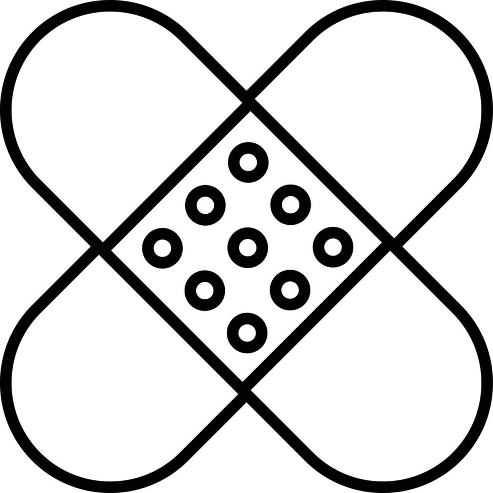 Umrisssymbol für Bandagen vektor