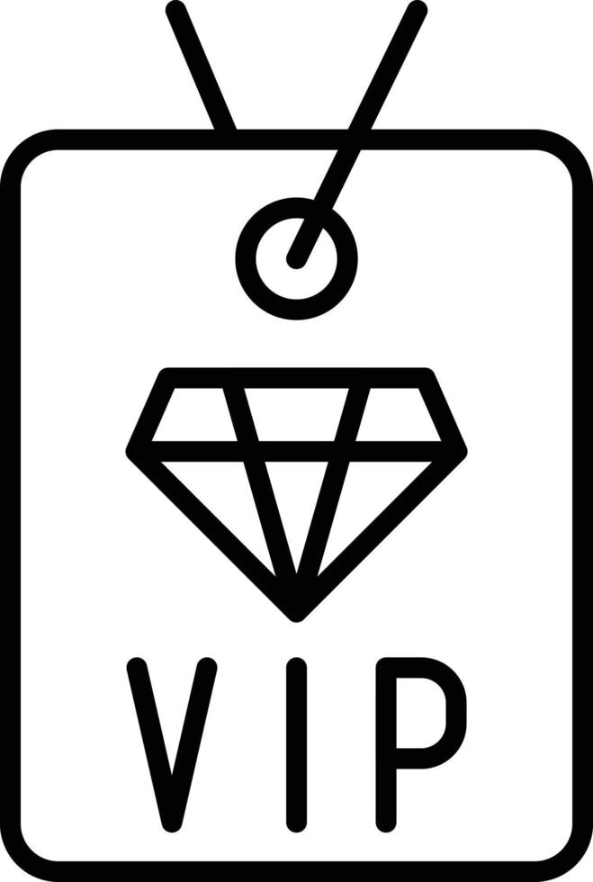 Umrisssymbol für VIP-Privilegien vektor