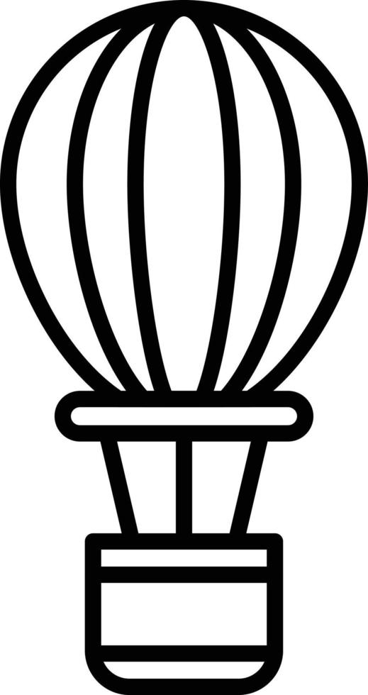 Umrisssymbol für Heißluftballon vektor