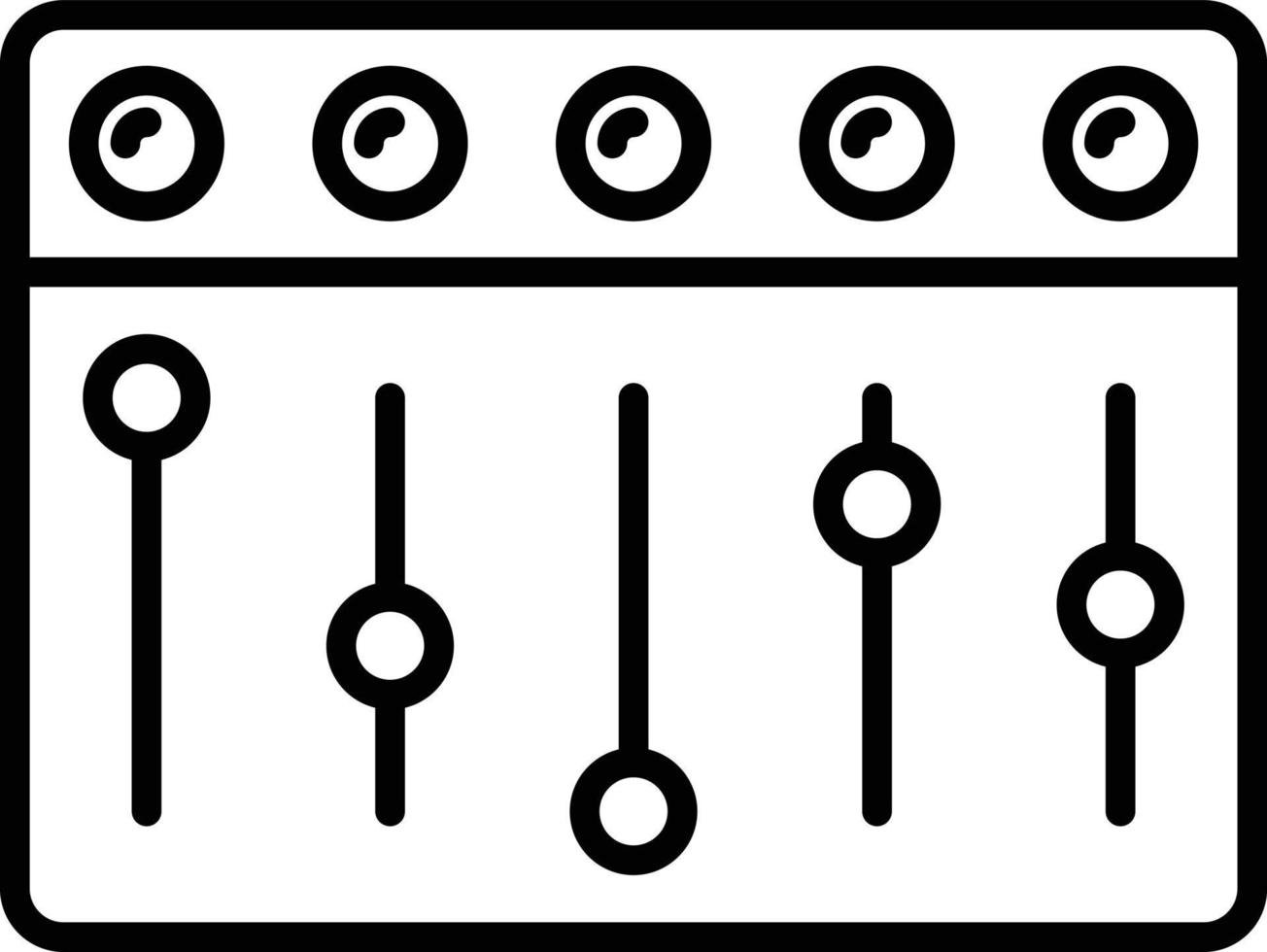 Mixer-Gliederungssymbol vektor