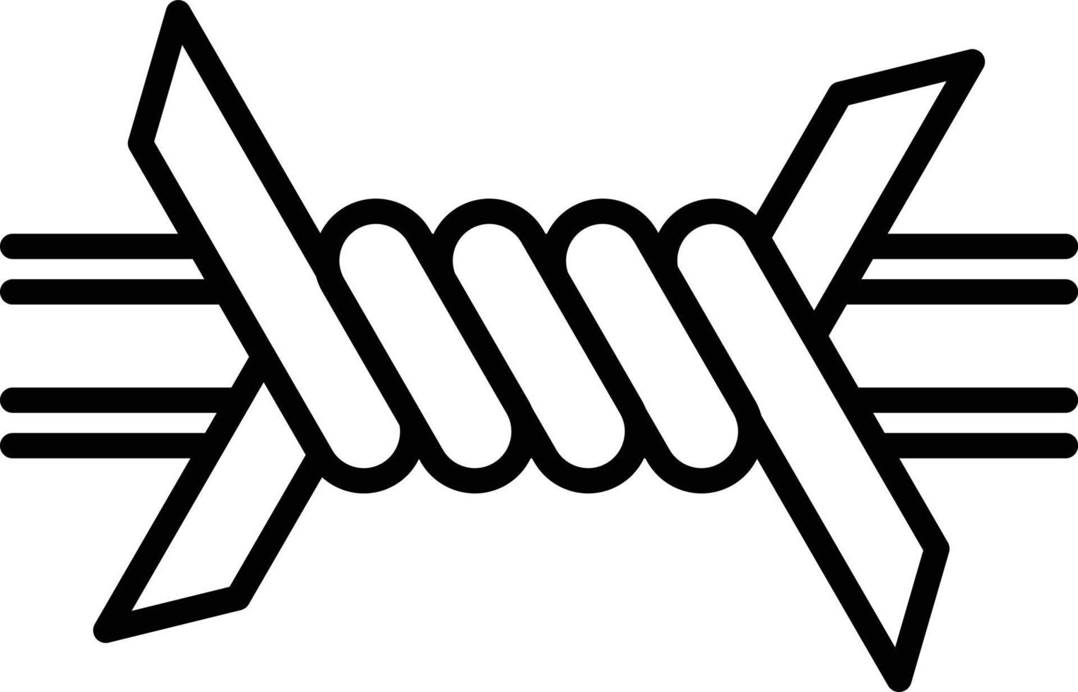 Stacheldraht-Umriss-Symbol vektor