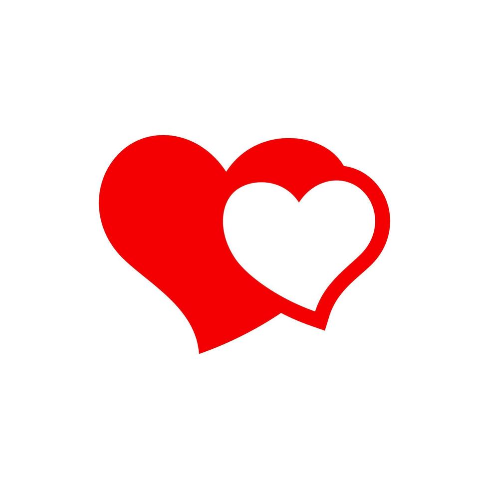 kärlek ikon. älskar hjärta vektor design illustration. kärlek hjärta symbol. kärleksikonen enkelt tecken.