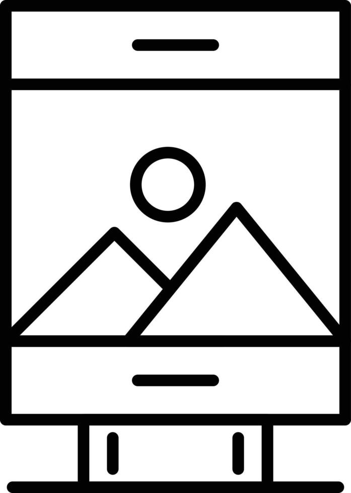 Umrisssymbol für Stadtposter vektor