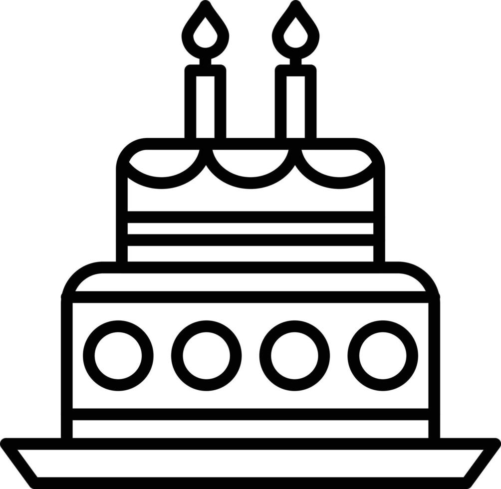 Symbol für Geburtstagsumrisse vektor