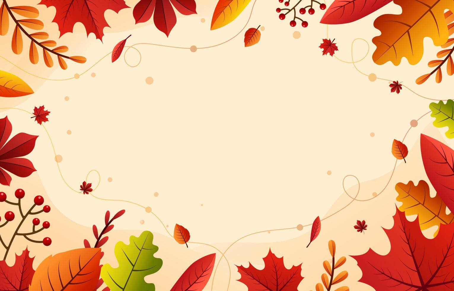 Herbstlaub Hintergrund vektor