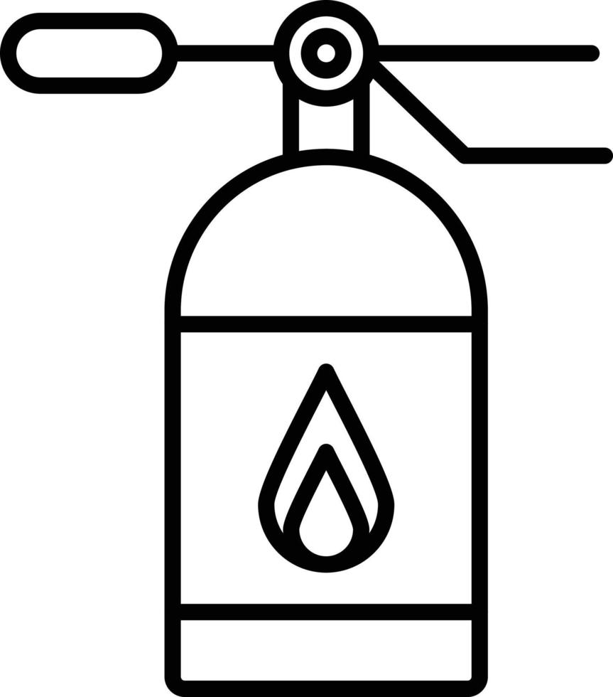 Umrisssymbol für Feuerlöscher vektor