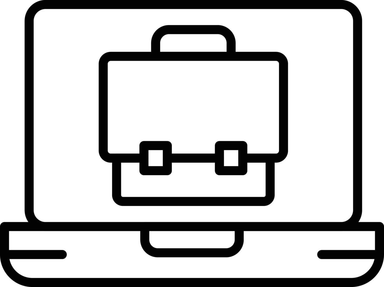 Umrisssymbol für Telearbeit vektor