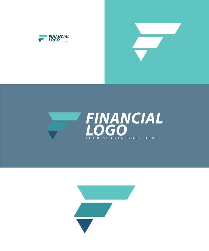 f Finanzlogo-Designvorlage vektor