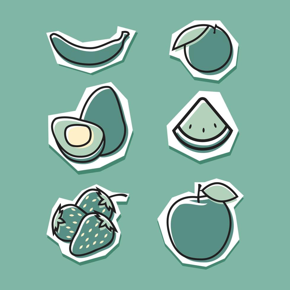 Obst Icon Set vektor